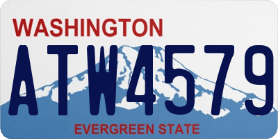 WA license plate ATW4579