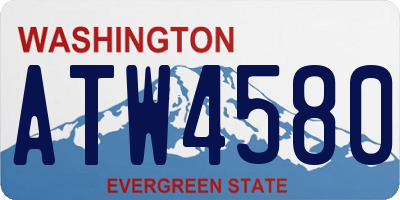 WA license plate ATW4580