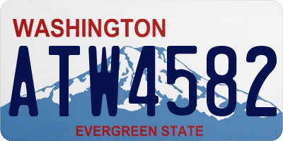 WA license plate ATW4582
