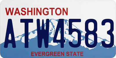WA license plate ATW4583