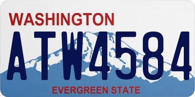 WA license plate ATW4584