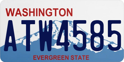 WA license plate ATW4585