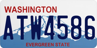 WA license plate ATW4586