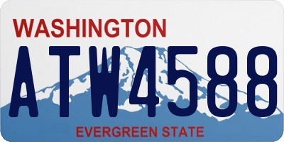 WA license plate ATW4588
