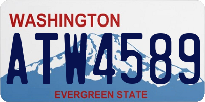 WA license plate ATW4589