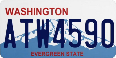 WA license plate ATW4590