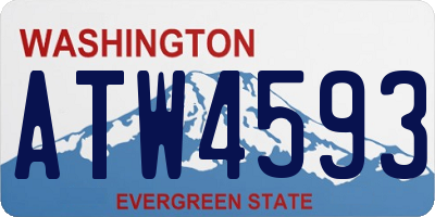 WA license plate ATW4593