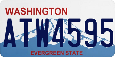 WA license plate ATW4595