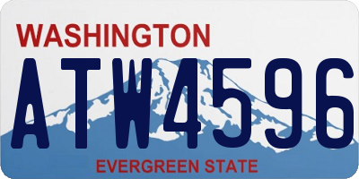 WA license plate ATW4596