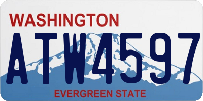 WA license plate ATW4597
