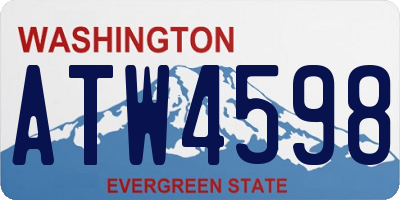 WA license plate ATW4598