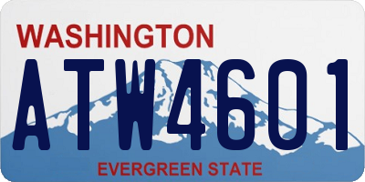 WA license plate ATW4601