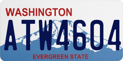 WA license plate ATW4604