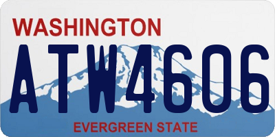 WA license plate ATW4606
