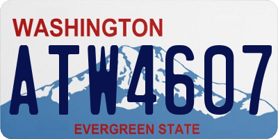 WA license plate ATW4607