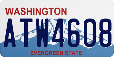 WA license plate ATW4608