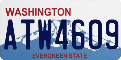 WA license plate ATW4609
