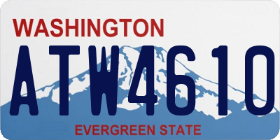 WA license plate ATW4610