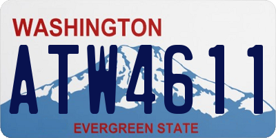 WA license plate ATW4611