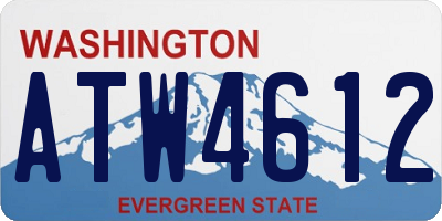WA license plate ATW4612