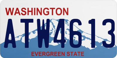 WA license plate ATW4613