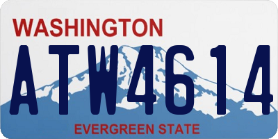 WA license plate ATW4614