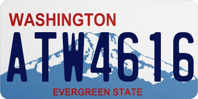 WA license plate ATW4616
