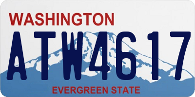 WA license plate ATW4617