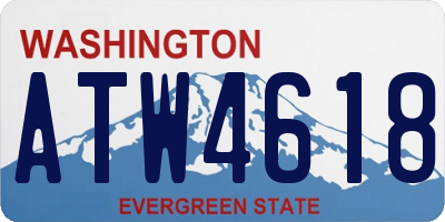 WA license plate ATW4618