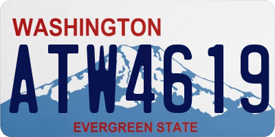 WA license plate ATW4619