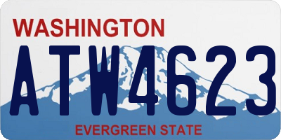 WA license plate ATW4623