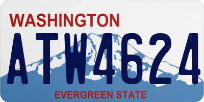 WA license plate ATW4624