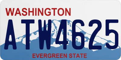 WA license plate ATW4625