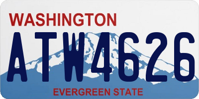 WA license plate ATW4626
