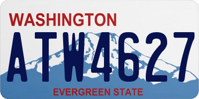 WA license plate ATW4627