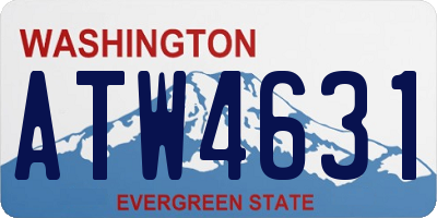 WA license plate ATW4631