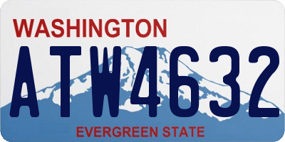 WA license plate ATW4632