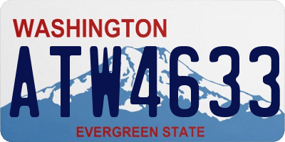 WA license plate ATW4633