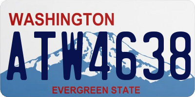 WA license plate ATW4638