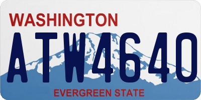 WA license plate ATW4640