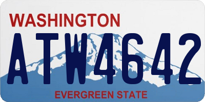WA license plate ATW4642
