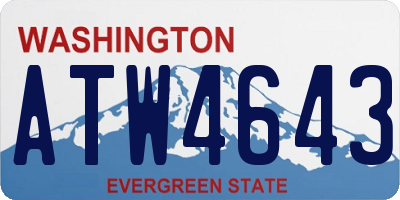 WA license plate ATW4643