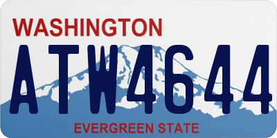 WA license plate ATW4644