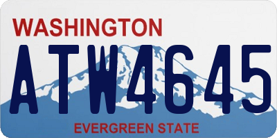 WA license plate ATW4645