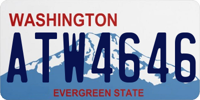 WA license plate ATW4646