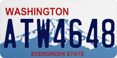 WA license plate ATW4648