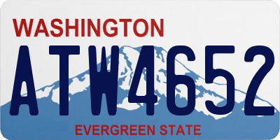 WA license plate ATW4652