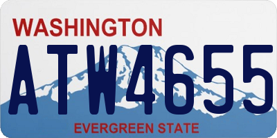 WA license plate ATW4655