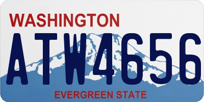 WA license plate ATW4656