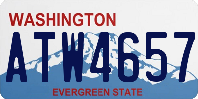 WA license plate ATW4657